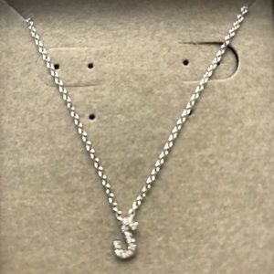 Nadri Silver-Tone Cubic Zirconia 'S' Initial Necklace